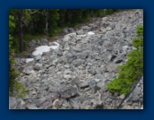 Rock spill
below viewpoint