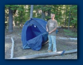 Larry and his tiny tent