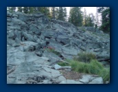 Rocks above Raft Lake