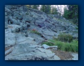 Rocks above Raft Lake