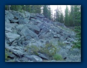 Rocks above Raft Lake