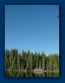 Moon over unnamed
lake north of Strider Lake