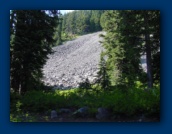 Looking back at rockspill
before Whitewater Creek