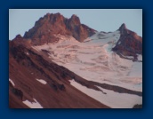 Glacier at sunset