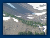 Closeup of avalanche area