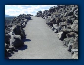 The trail up to the
Dee Wright Observatory